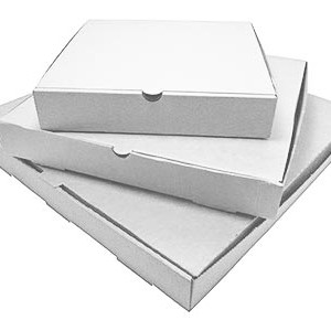 7 Inch Pizza Box Corrugated White Boxes 3 Ply  - 7x 7 x 1.5 Inch