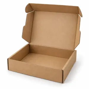Mailer 10.50 x 10 x 2.50 inch Auto Lock Flat Corrugated Brown Boxes - 3 PLY (150 GSM).