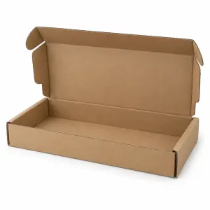 Mailer 10.5 x 6 x 1.5 inch Auto Lock Flat Corrugated Brown Boxes - 3 PLY (150 GSM).