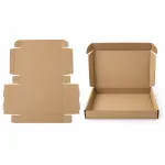 Mailer 10 X 8 X 1.25 Inch Auto Lock Flat Corrugated Brown Boxes - 3 PLY (150 GSM)