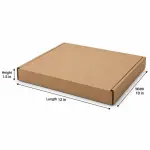 Mailer 12 x 10 x 1.50 inch Auto Lock Flat Corrugated Brown Boxes - 3 PLY (150 GSM).