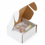 Buy 2.5x2x1.5 Inch White Auto Lock Mailer Boxes Online | MM WILL CARE