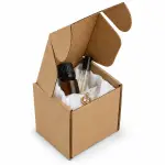 Mailer 2.5 x 2 x 2.5 Inch Auto Lock Flat Corrugated Brown Boxes