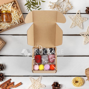 2.5 X 2 X 1.5 Inch Auto Lock Mailer Corrugated brown Boxes - 3 PLY (150 GSM)