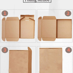 Mailer 3.5 X 3 X 2.5 inch Auto Lock Flat Corrugated Brown Boxes - 3 PLY (150 GSM)