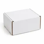 Self-locking 4.5 X 3 X 2.5 inch Auto Lock Mailer Corrugated White Boxes - 3 PLY (150 GSM)