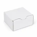 5x5x2 Inch White 3-Ply Self Locking Cardboard Mailing Boxes for E-commerce and Gift Packaging.