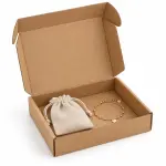 Mailer 6x5x1.5 inch Auto Lock Flat Corrugated Brown Boxes - 3 PLY (150 GSM).