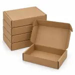 Mailer 6x5x1.5 inch Auto Lock Flat Corrugated Brown Boxes - 3 PLY (150 GSM).