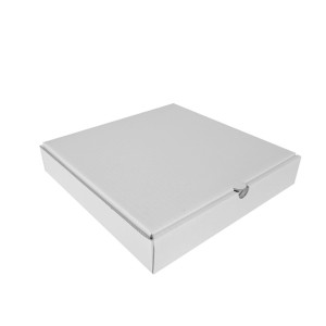 9 Inch Pizza Box Corrugated White Boxes 3 Ply  - 9x 9 x 1.5 Inch