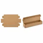 Mailer 7 X 2 X 1.5 inch Auto Lock Flat Corrugated Brown Boxes - 3 PLY (150 GSM).