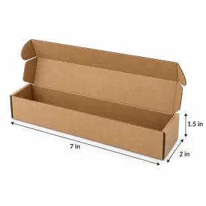 Mailer 7 X 2 X 1.5 inch Auto Lock Flat Corrugated Brown Boxes - 3 PLY (150 GSM).