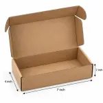 Flat 7 X 4 X 2 inch Auto Lock Mailer Corrugated Brown Boxes - 3 PLY (150 GSM)