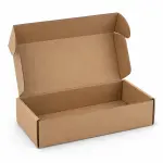 Flat 7 X 4 X 2 inch Auto Lock Mailer Corrugated Brown Boxes - 3 PLY (150 GSM)