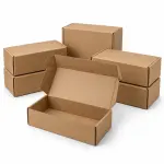 Flat 7 X 4 X 2 inch Auto Lock Mailer Corrugated Brown Boxes - 3 PLY (150 GSM)