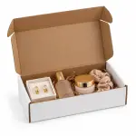 Flat 7 X 4 X 2 inch Auto Lock Mailer Corrugated White Boxes - 3 PLY (150 GSM)