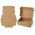 Flat 7 X 5 X 2.75 inch Auto Lock Mailer Corrugated Brown Boxes - 3 PLY (150 GSM)