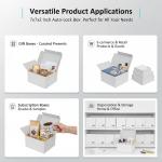 7x4x1.5 Inch Self Lock White 3-Ply Self-Locking Cardboard Mailing Boxes for E-commerce and Gift Packaging.