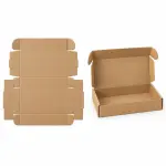 Mailer 8 x 5 x 2 inch Auto Lock Flat Corrugated Brown Boxes - 3 PLY (150 GSM).