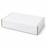 Flat 8 X 5 X 2 inch Auto Lock Mailer Corrugated White Boxes - 3 PLY (150 GSM)