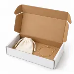 Flat 8 X 5 X 2 inch Auto Lock Mailer Corrugated White Boxes - 3 PLY (150 GSM)