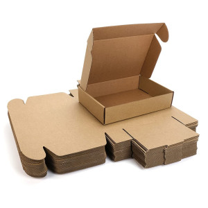 Mailer 9.5 x 6 x 1 inch Auto Lock Flat Corrugated Brown Boxes - 3 PLY (150 GSM).