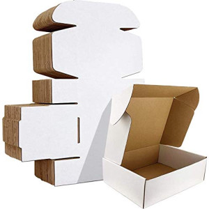7x4x1.5 Inch Self Lock White 3-Ply Self-Locking Cardboard Mailing Boxes for E-commerce and Gift Packaging.