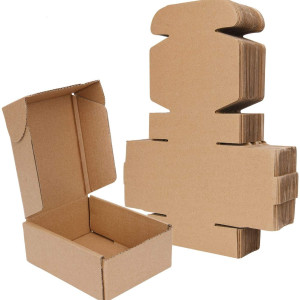 Mailer  5x5x2 inch Auto Lock Flat Corrugated Brown Boxes - 3 PLY (150 GSM).