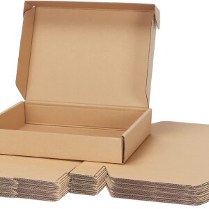 Mailer 7.5 x 4 x 1.5 inch Auto Lock Flat Corrugated Brown Boxes - 3 PLY (150 GSM).