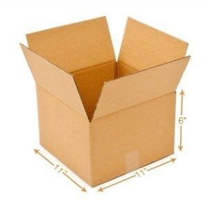 11X11X6 inch Corrugated Brown Boxes - 3 PLY (150 GSM)