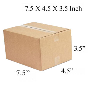 7.5 X 4.5 X 3.5 inch Corrugated Brown Boxes - 3 PLY (150 GSM)