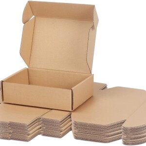 Mailer 9 X 6 X 4 Inch Auto Lock Flat 3Ply Corrugated Packaging Boxes.