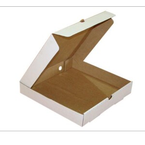 8 Inch Pizza Box Corrugated White Boxes 3 Ply  - 8x 8 x 1.5 Inch