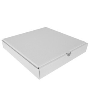 12 Inch Corrugated 3 Ply White Pizza Boxes - 12 x 12 x 1.5 Inch